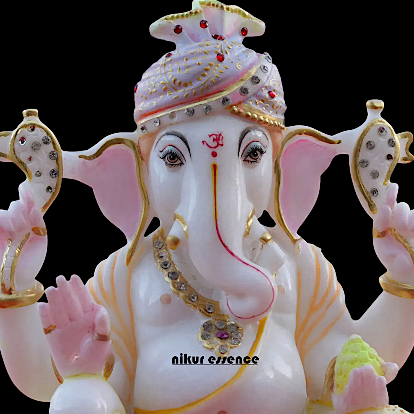 Marble Ganesha Vinayaka idol - 10 inches