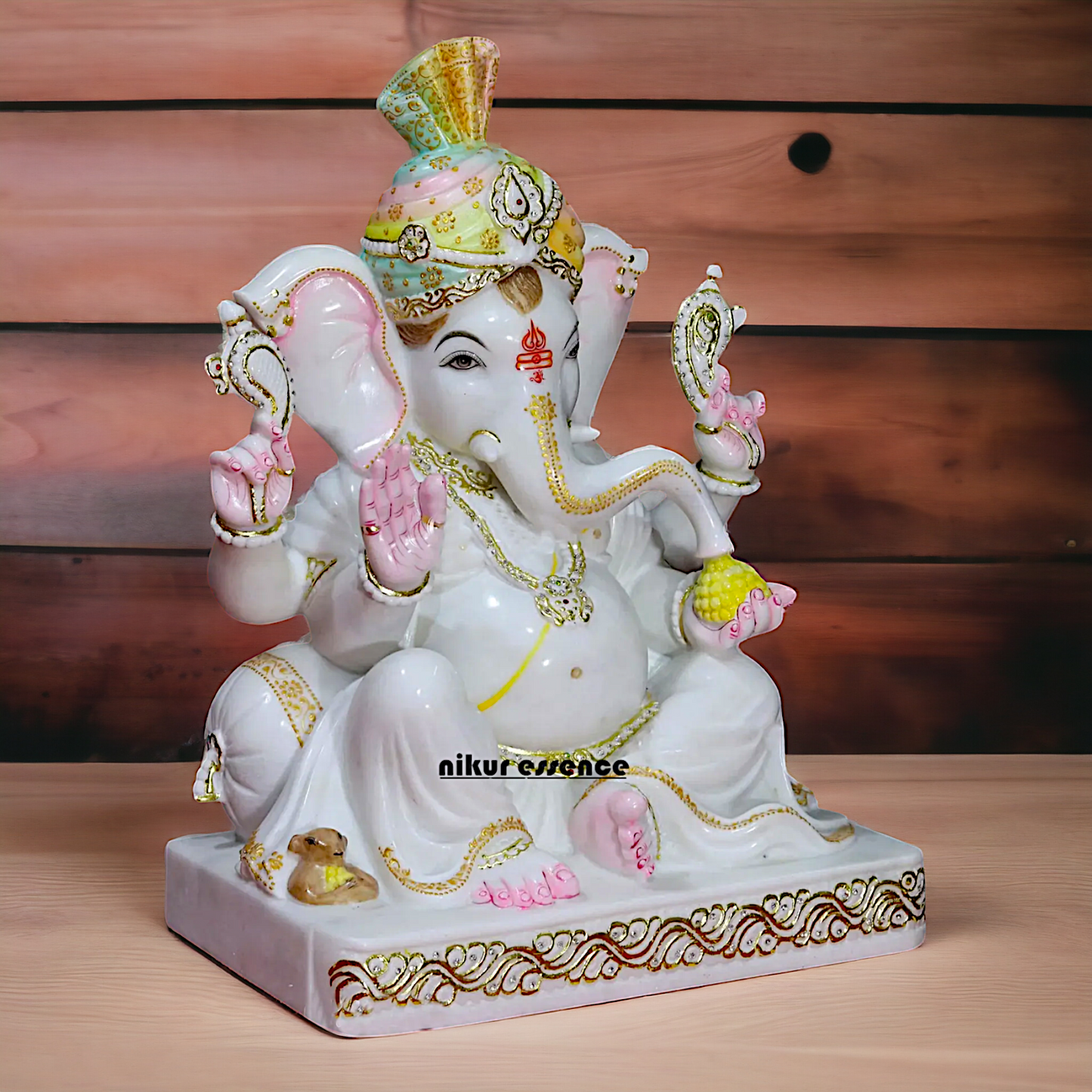 Large Ganesha Seated Marble idol - 2 Feet