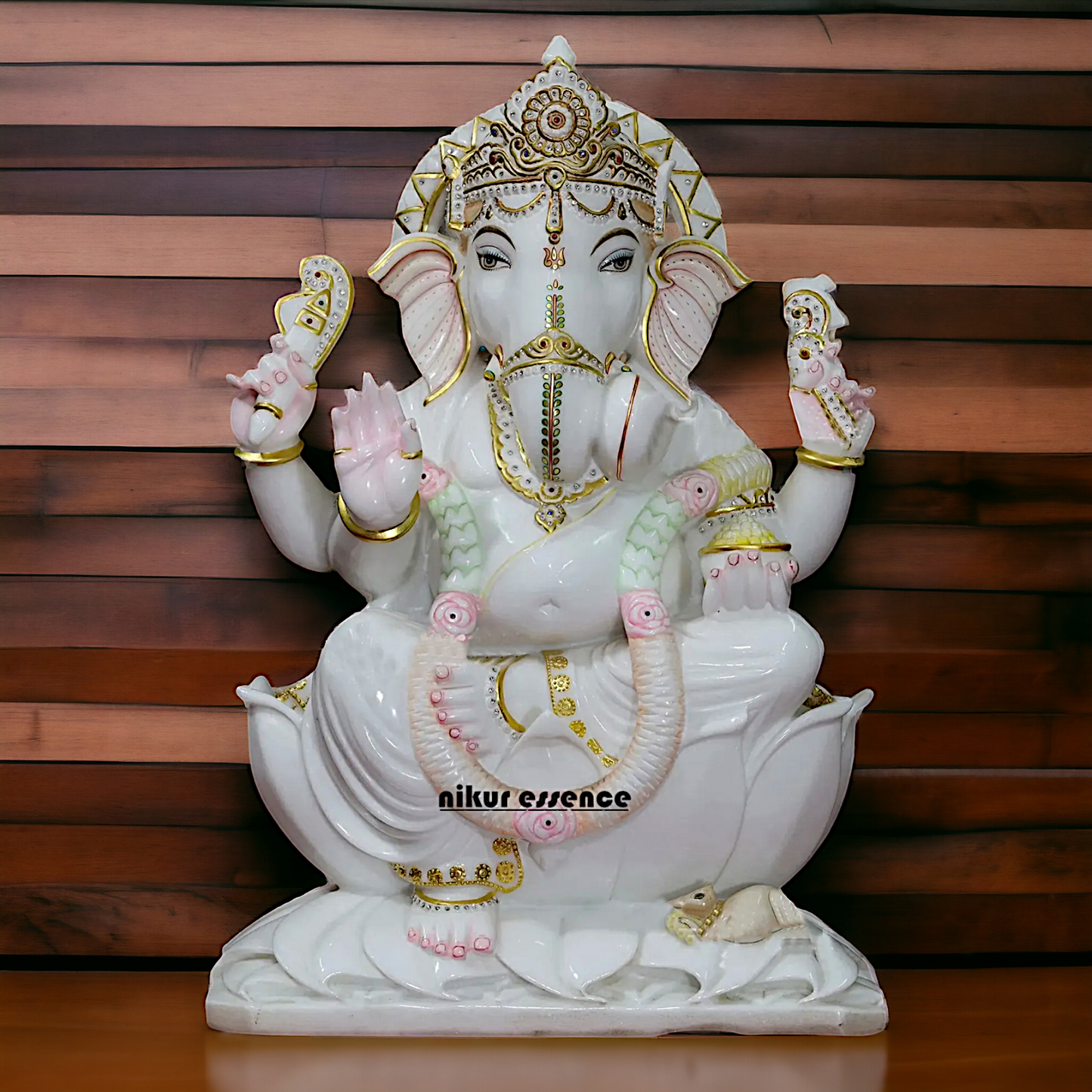 Large Ganesha Bhagwan Marble idol - 30 inches