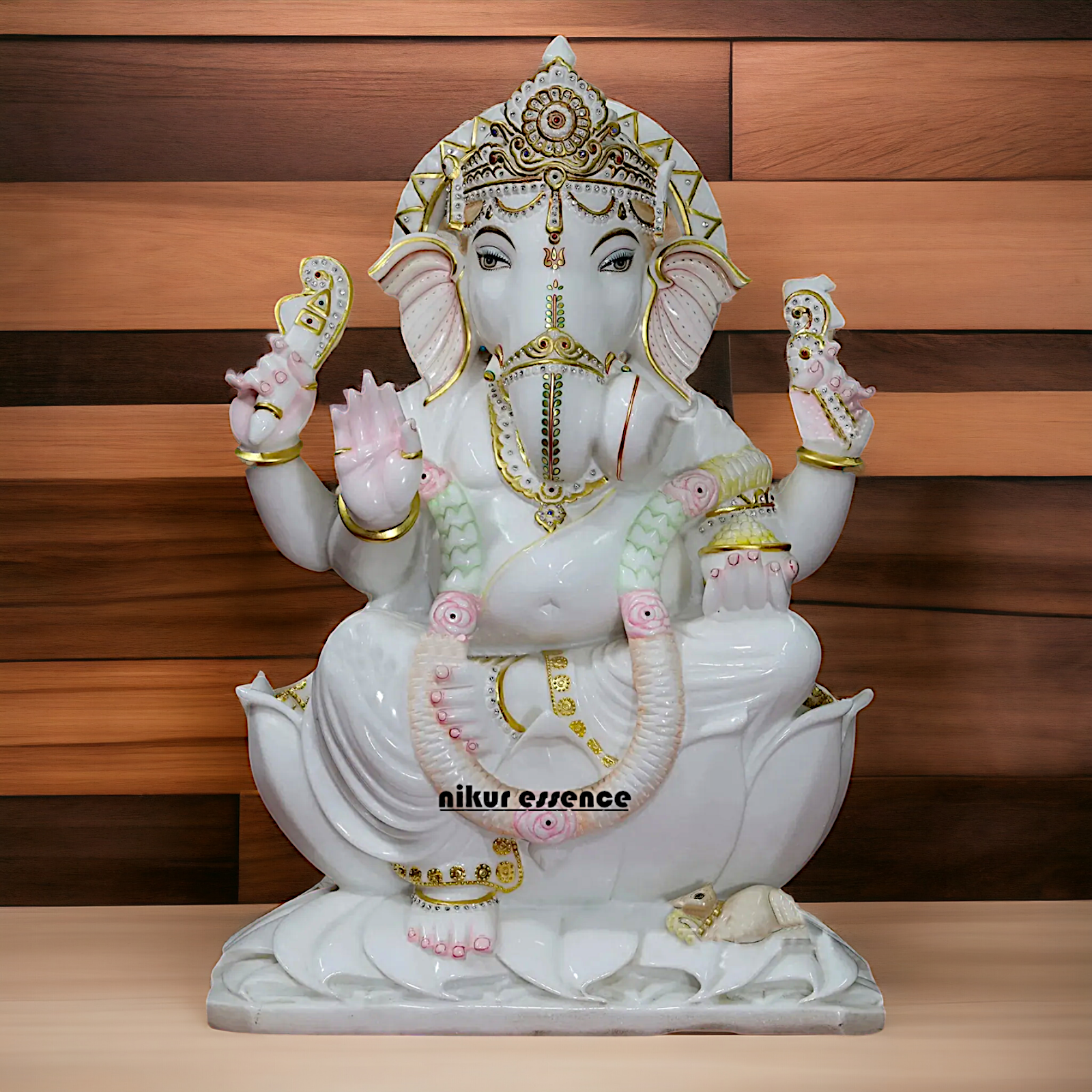 Large Ganesha Bhagwan Marble idol - 30 inches