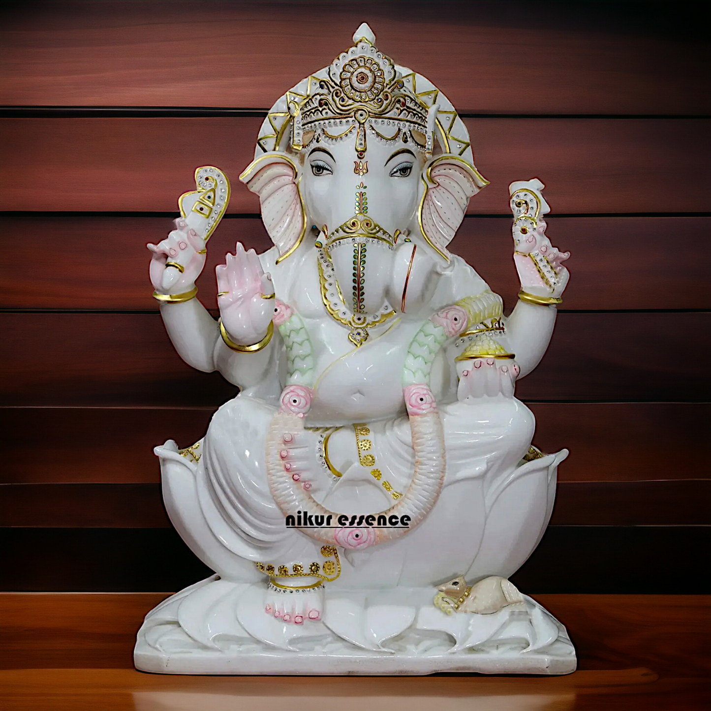 Large Ganesha Bhagwan Marble idol - 30 inches