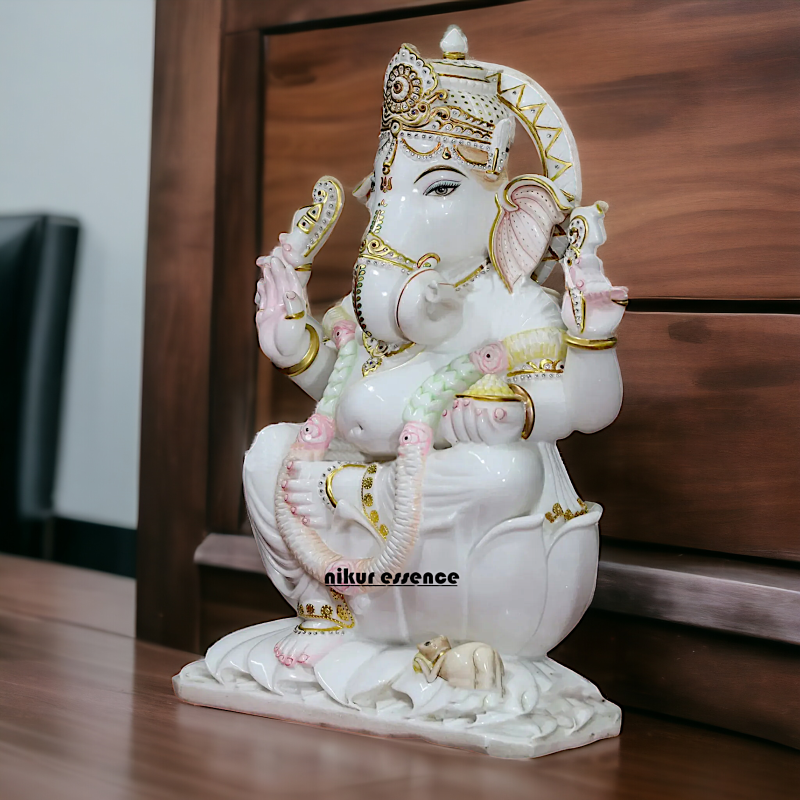 Large Ganesha Bhagwan Marble idol - 30 inches