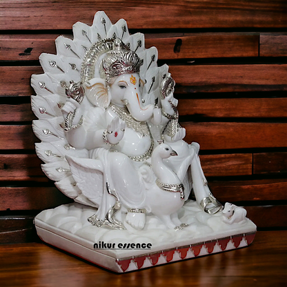 Large Ganesha seated on Peacock statue - 24 inches