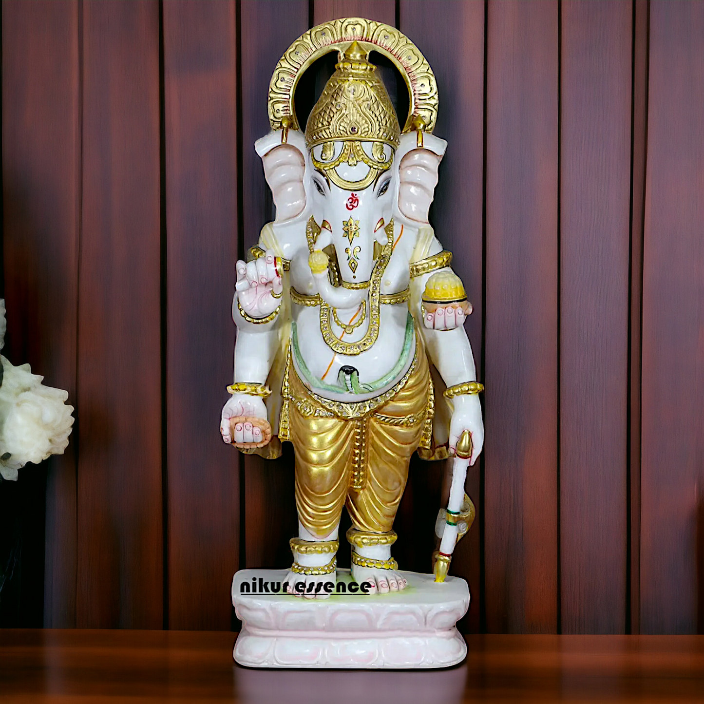 Ganesha Standing Marble idol- 30 inches