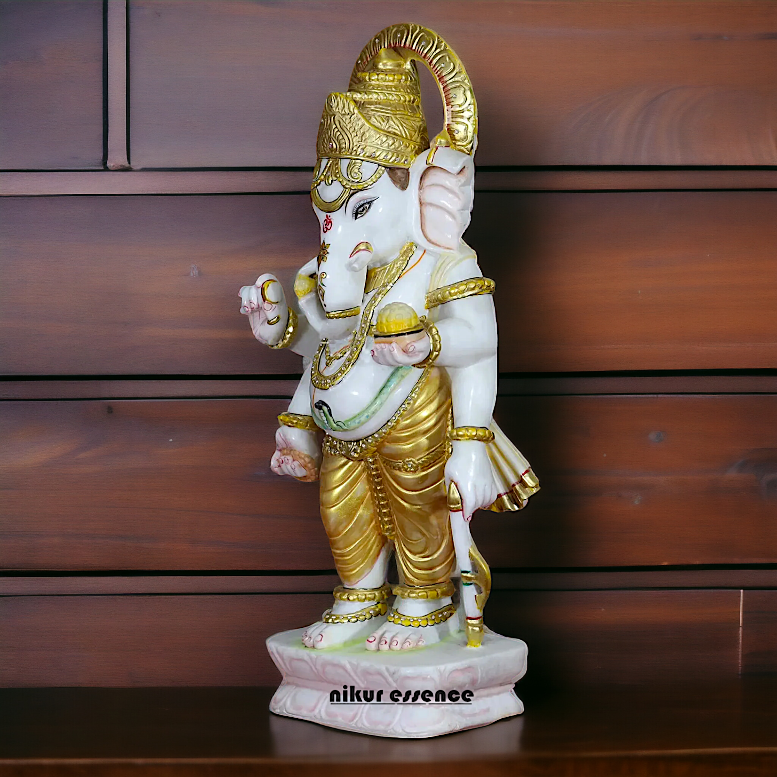 Ganesha Standing Marble idol- 30 inches