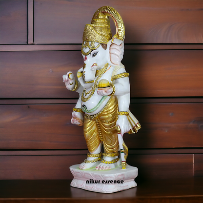 Ganesha Standing Marble idol- 30 inches