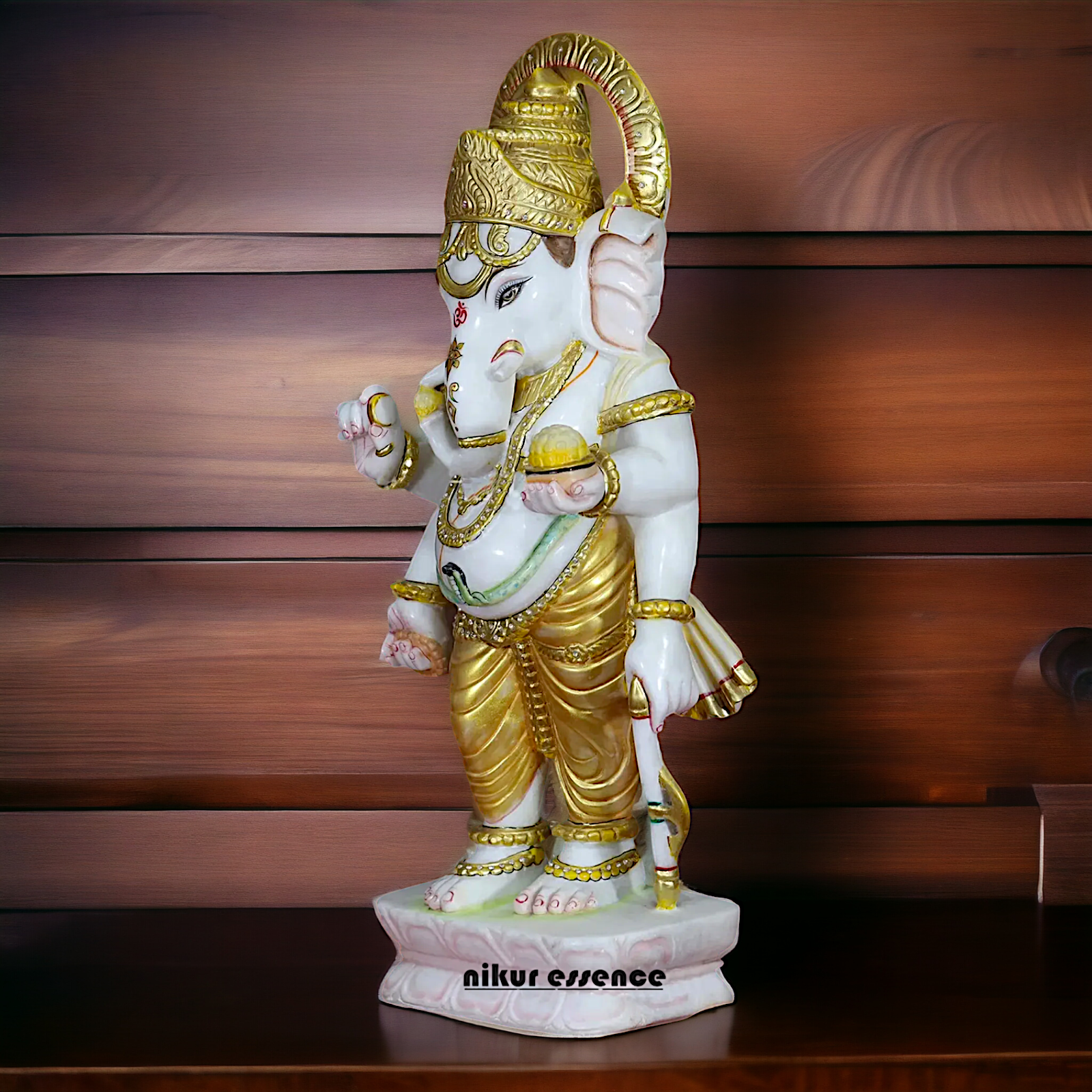 Ganesha Standing Marble idol- 30 inches