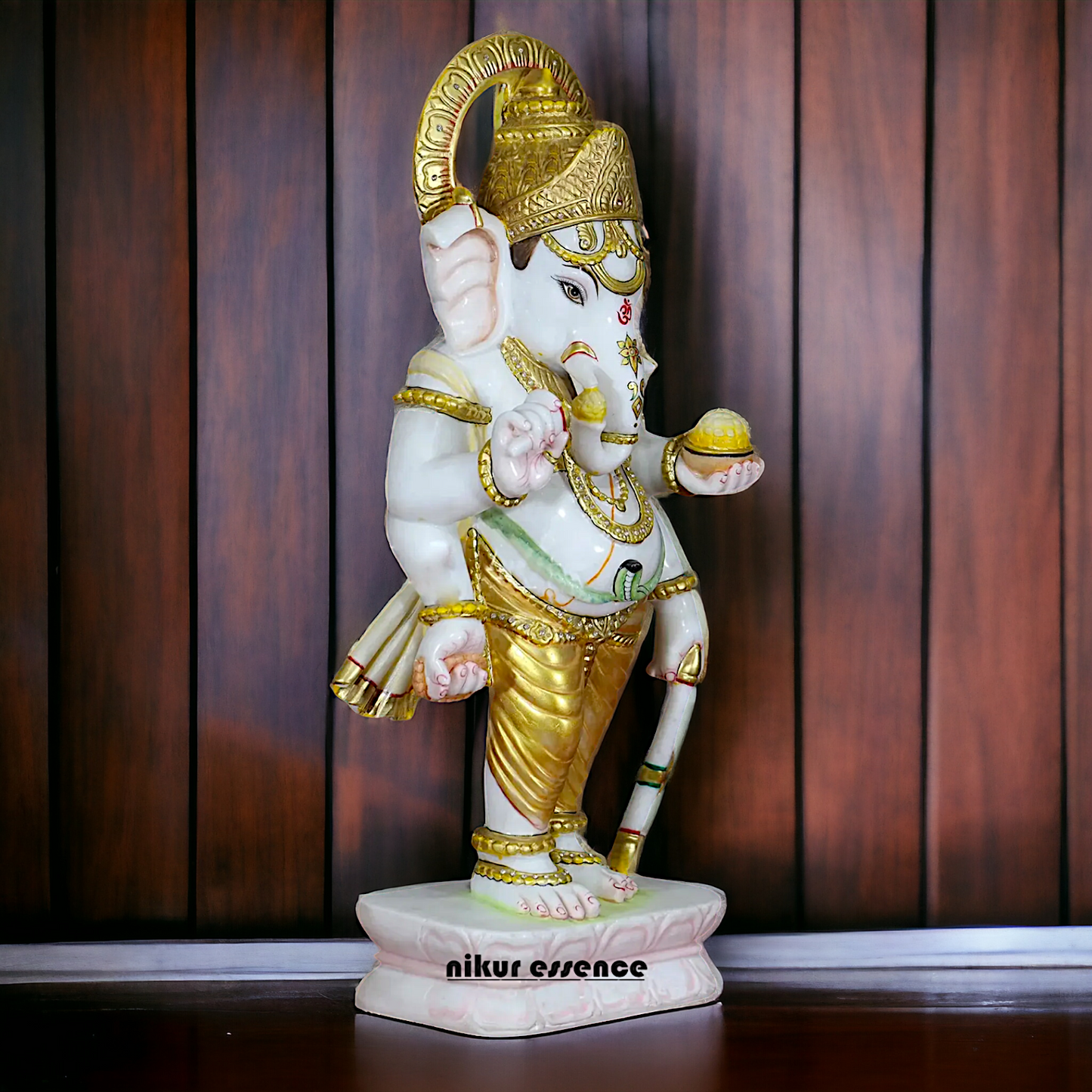 Ganesha Standing Marble idol- 30 inches