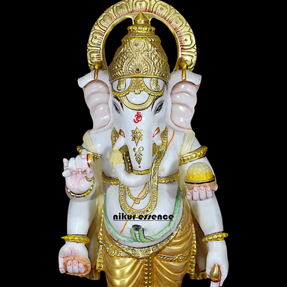 Ganesha Standing Marble idol- 30 inches