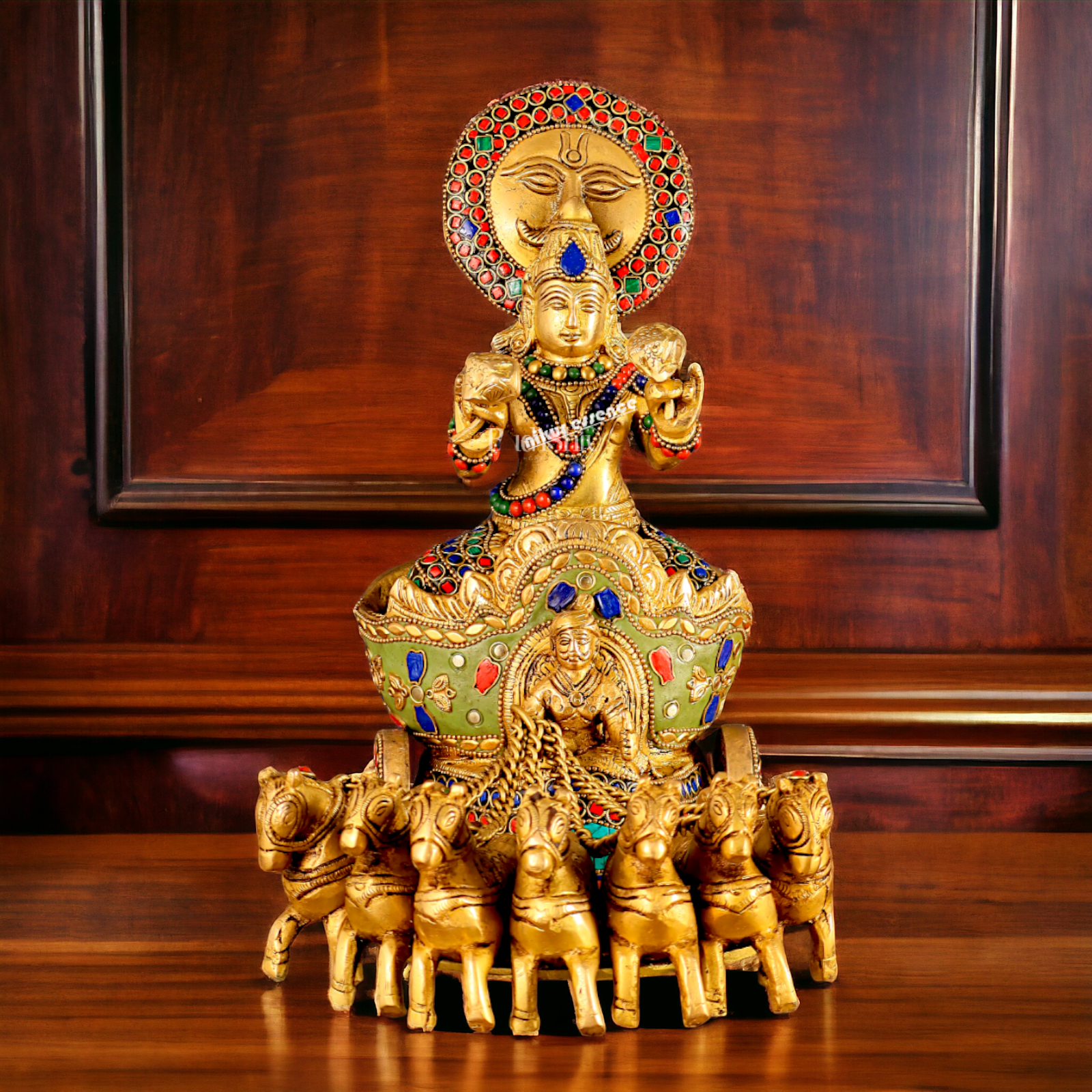 Surya Rath Brass with Stone Work idol - 12 inches