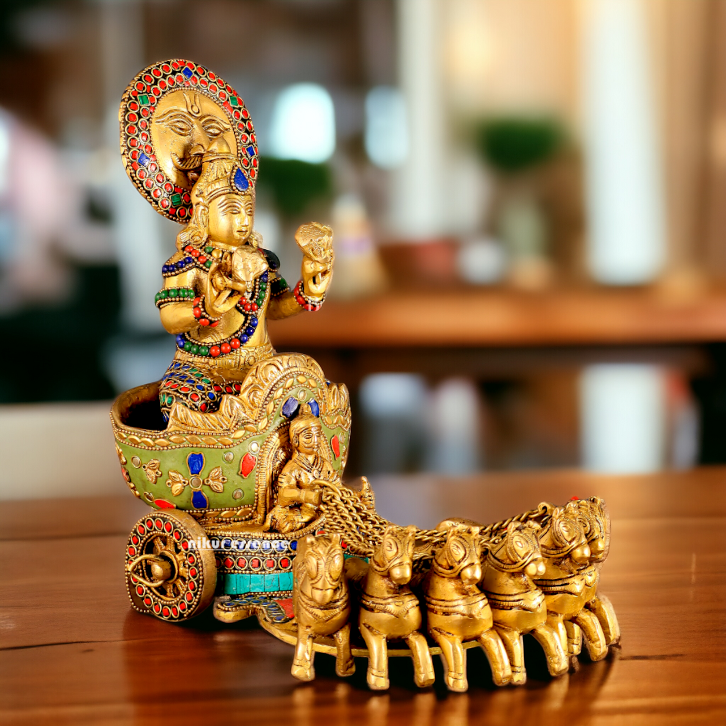 Surya Rath Brass with Stone Work idol - 12 inches