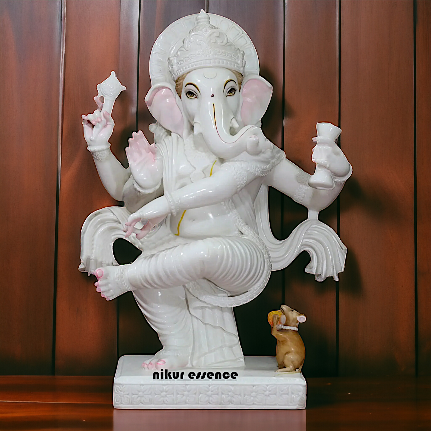 Big Ganesha Dancing Marble idol - 36 inches