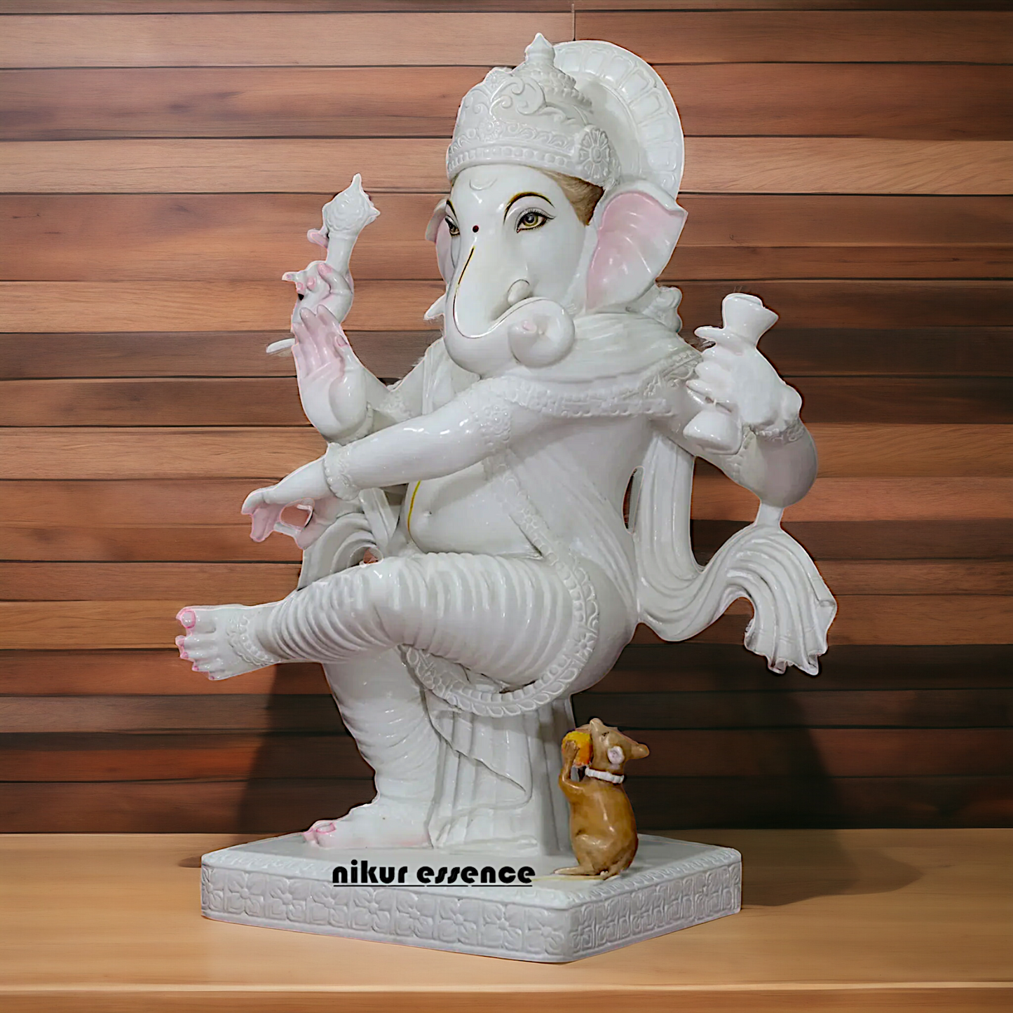 Big Ganesha Dancing Marble idol - 36 inches