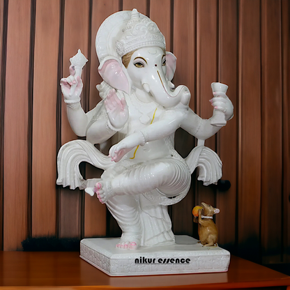 Big Ganesha Dancing Marble idol - 36 inches