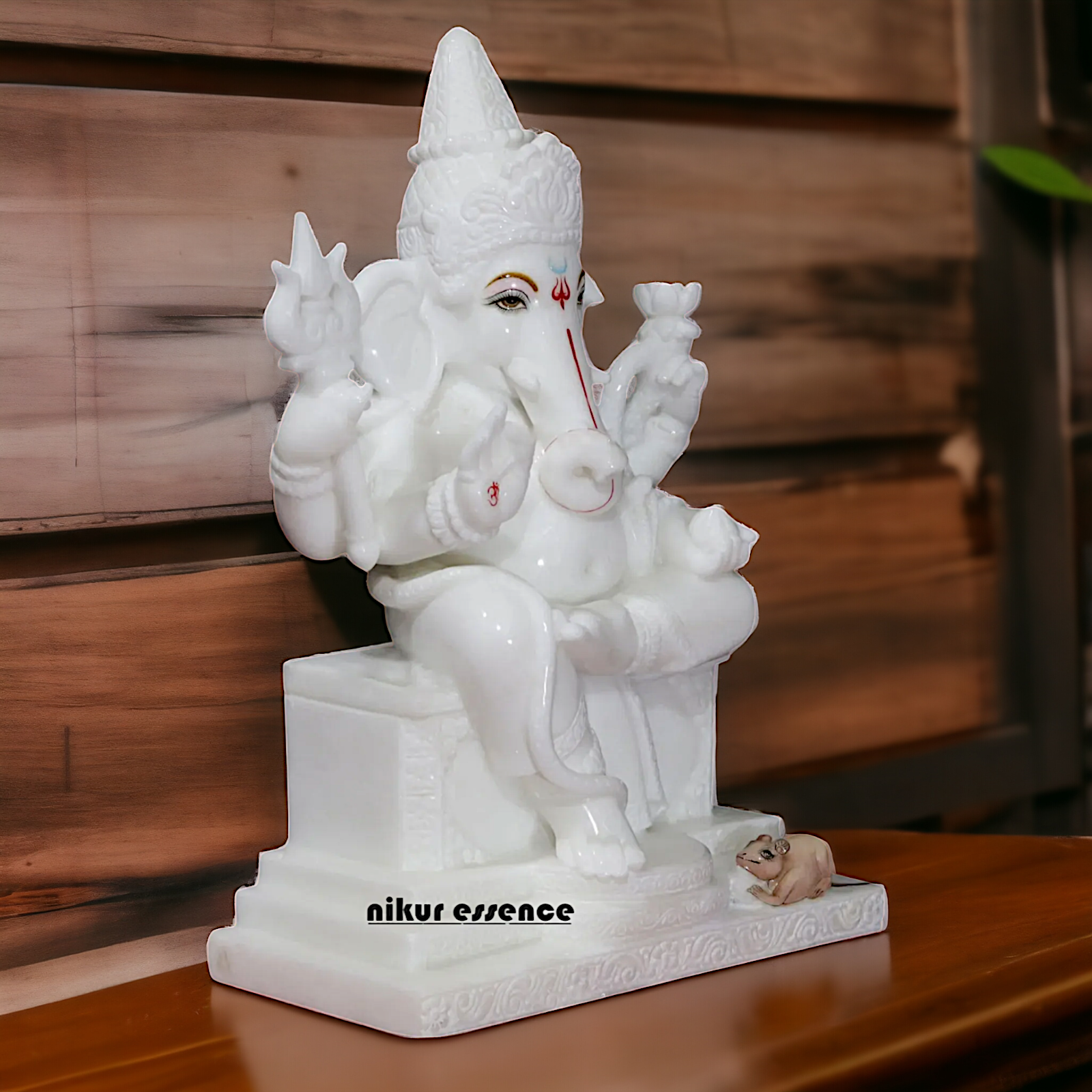 White Marble Ganesha statue - 18 inches