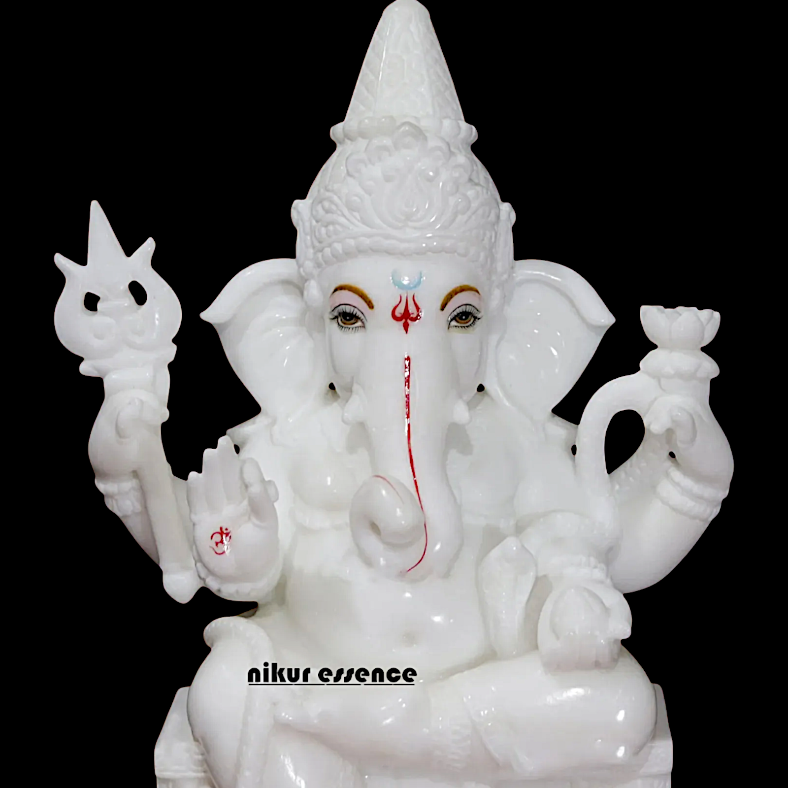 White Marble Ganesha statue - 18 inches