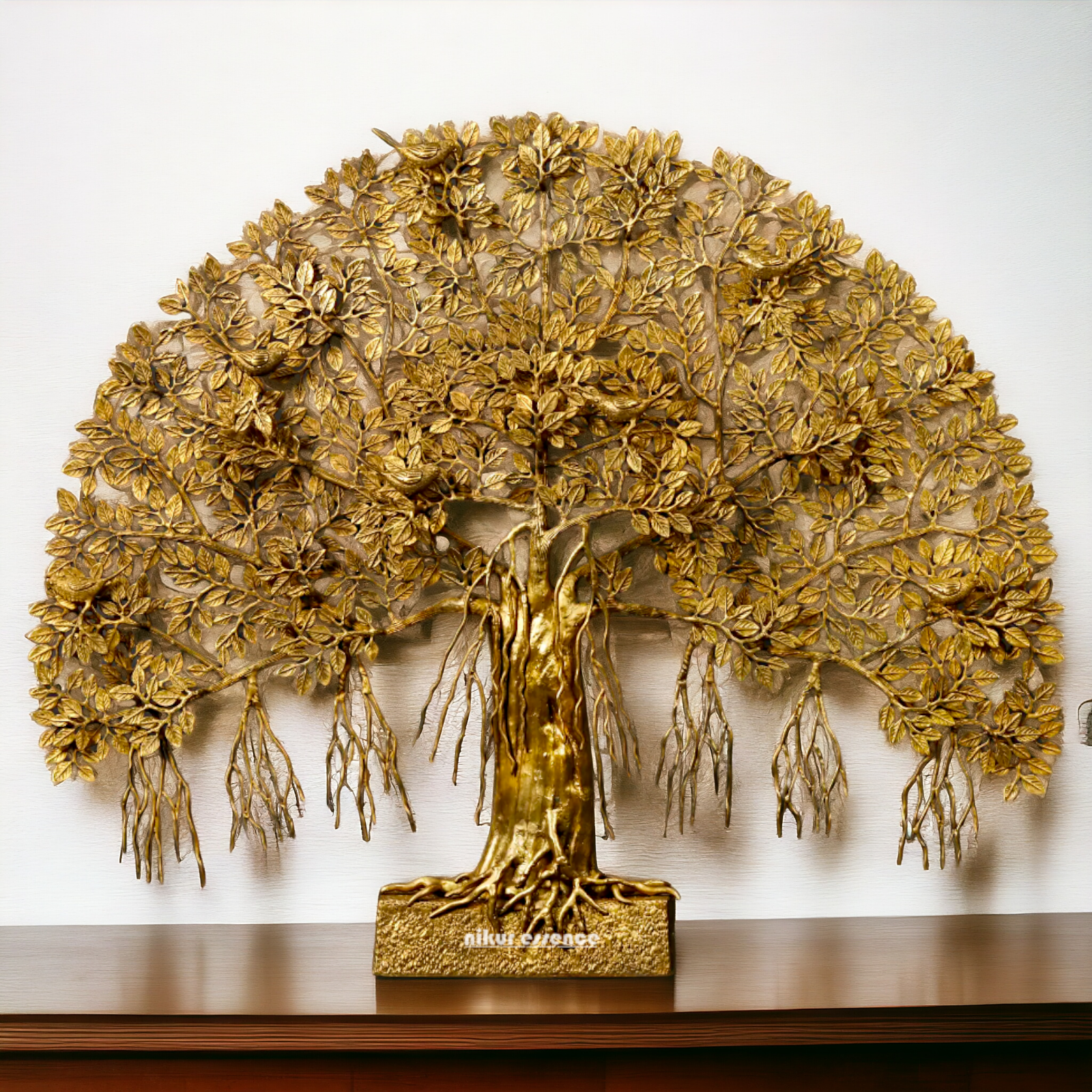 Brass Tree with birds statue - 46 Inches