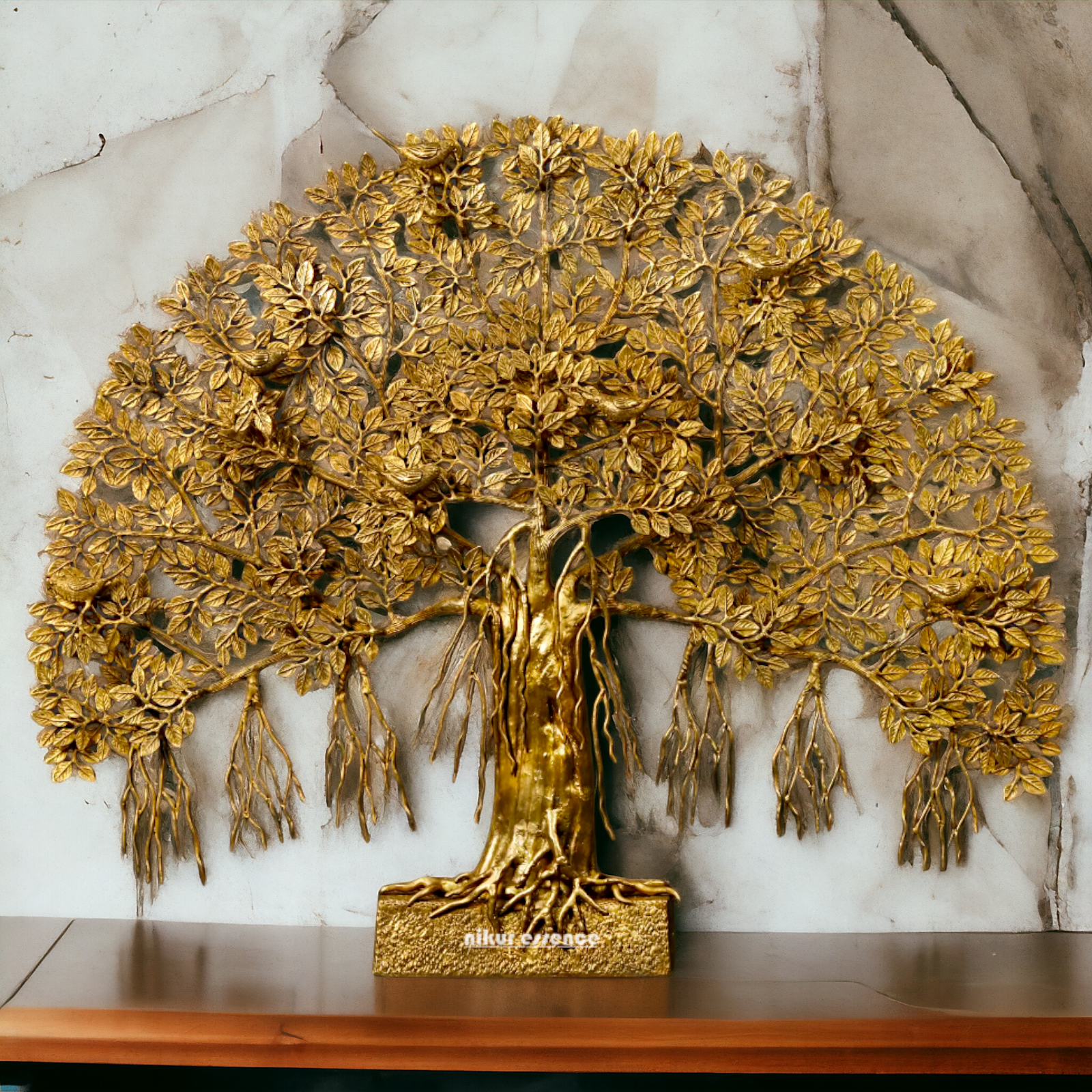 Brass Tree with birds statue - 46 Inches