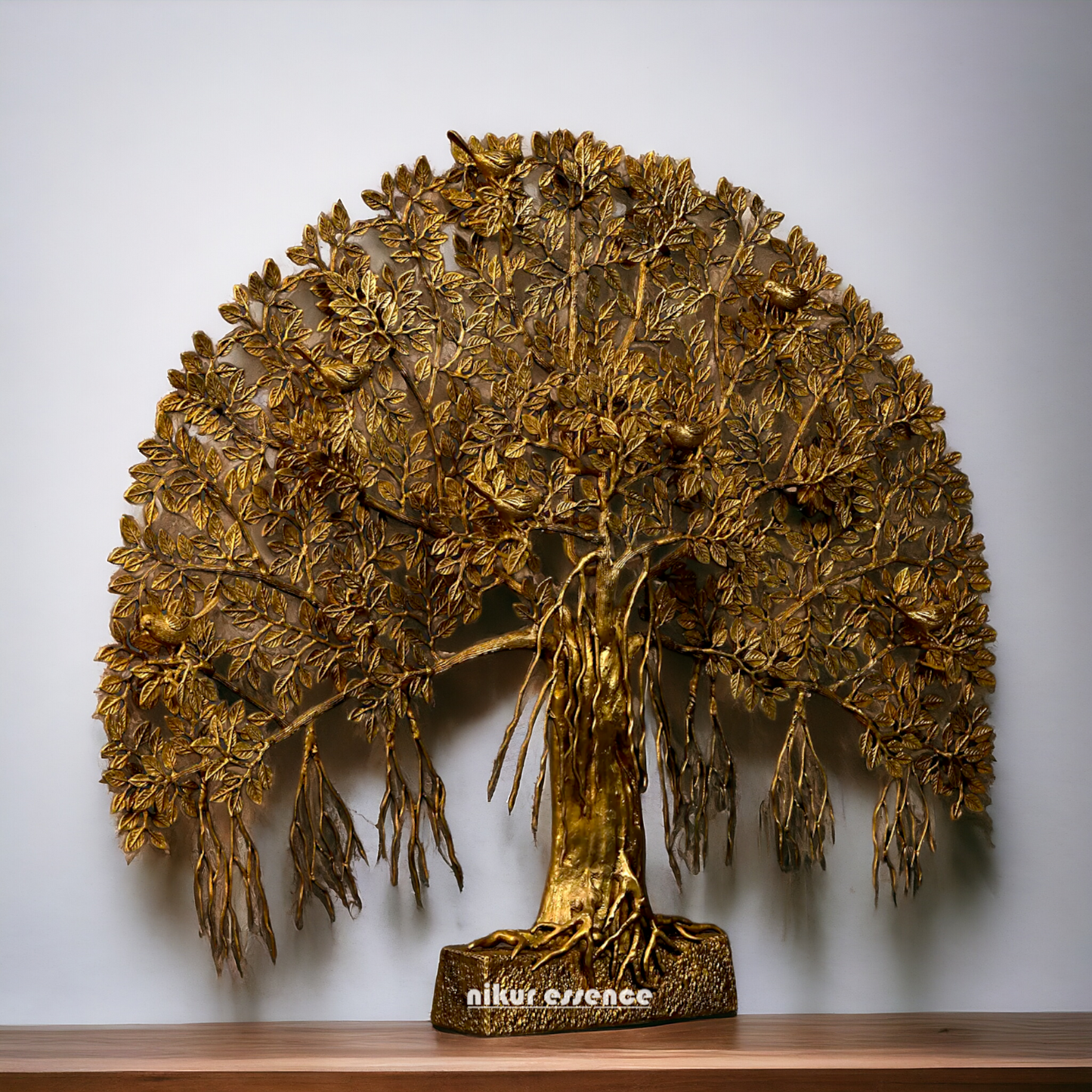 Brass Tree with birds statue - 46 Inches