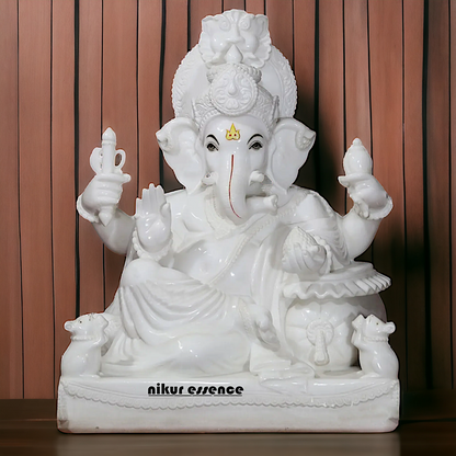 Large Ganesha Ganpati marble statue - 30 Inches