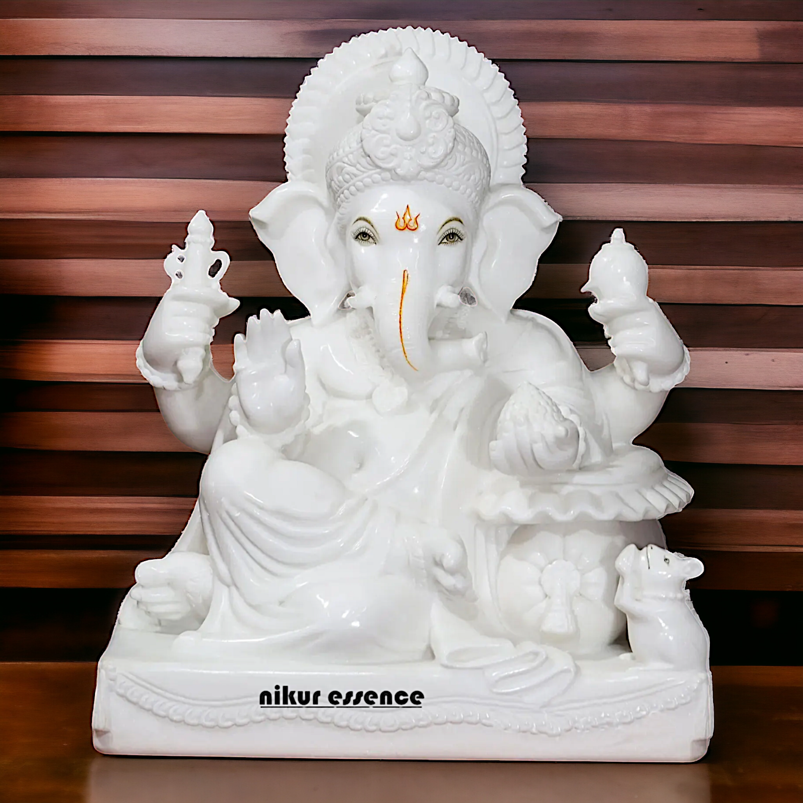 Big Ganesha God Sitting marble idol - 2 Feet