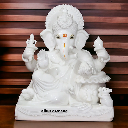 Big Ganesha God Sitting marble idol - 2 Feet