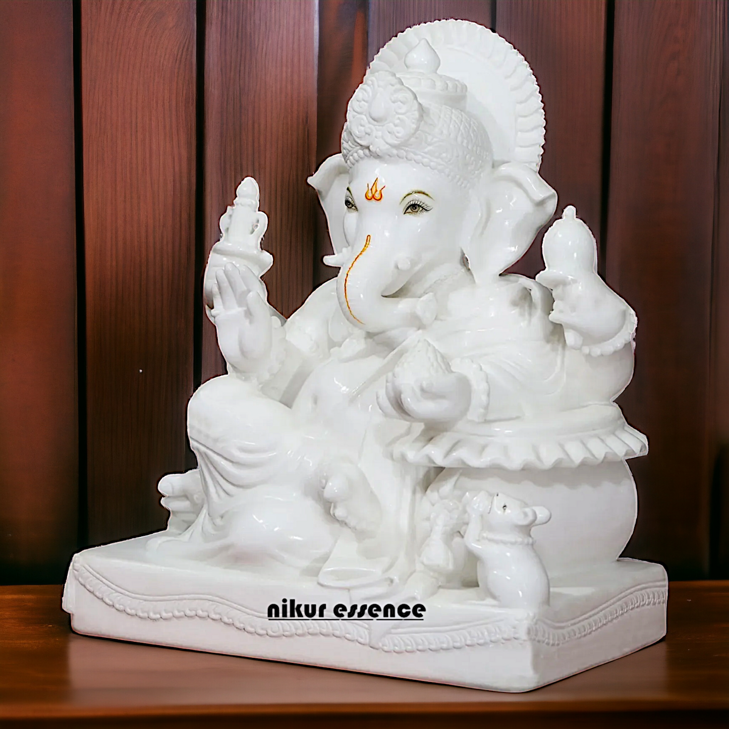 Big Ganesha God Sitting marble idol - 2 Feet