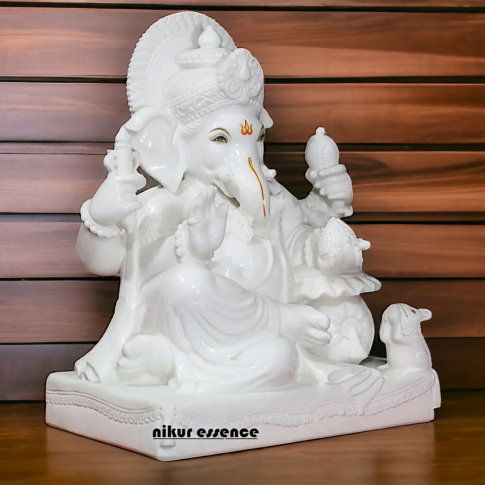 Big Ganesha God Sitting marble idol - 2 Feet