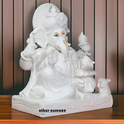 Big Ganesha God Sitting marble idol - 2 Feet