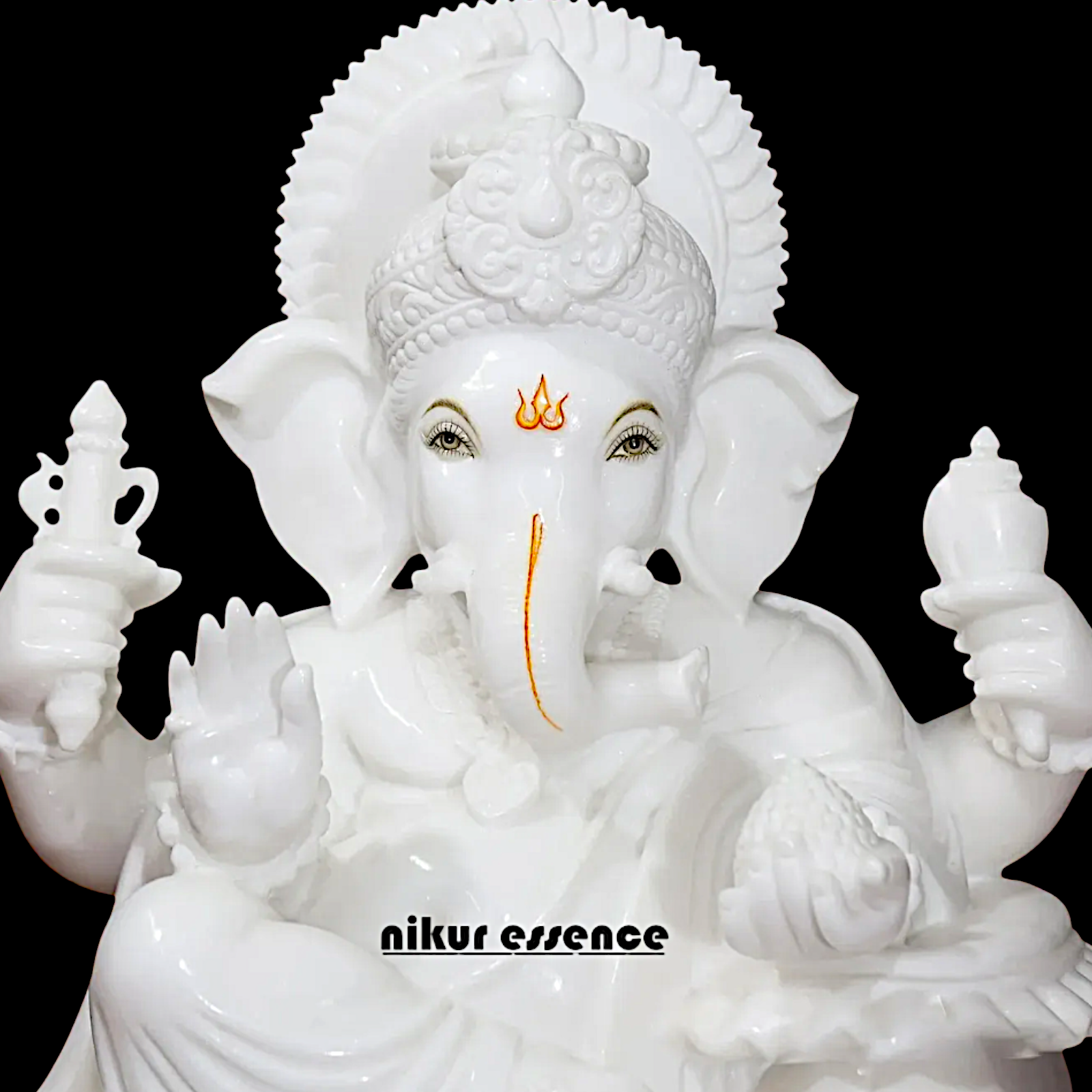 Big Ganesha God Sitting marble idol - 2 Feet