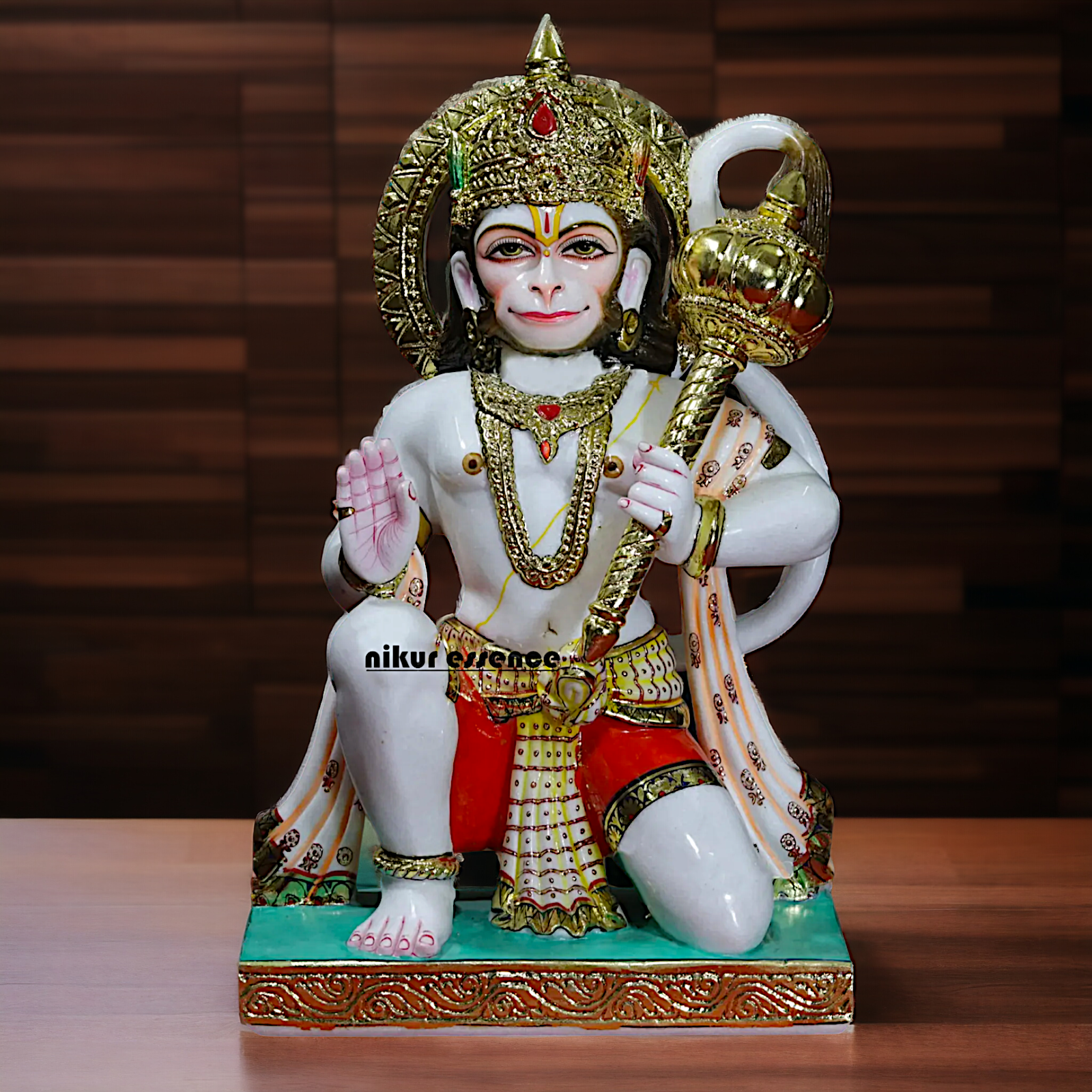 Large Hanuman with Gada Marble idol - 30 inches