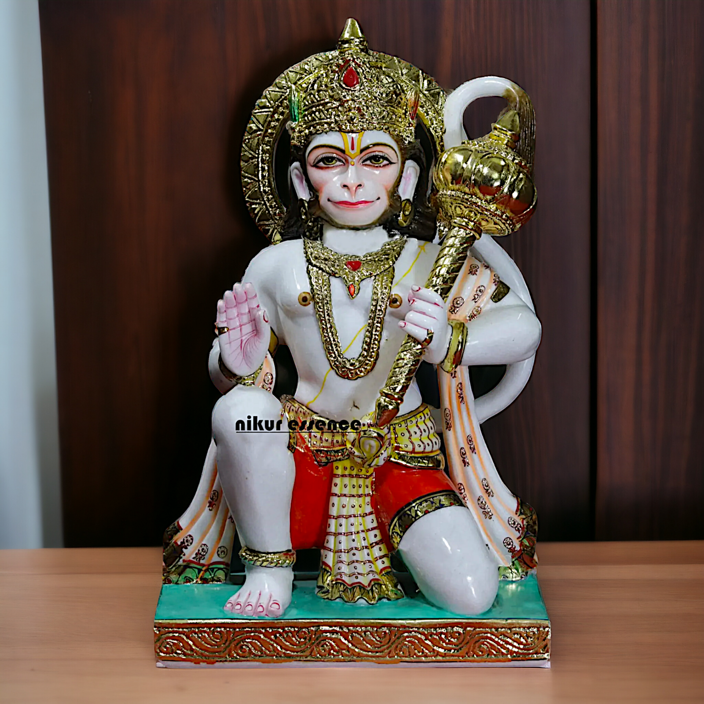 Large Hanuman with Gada Marble idol - 30 inches