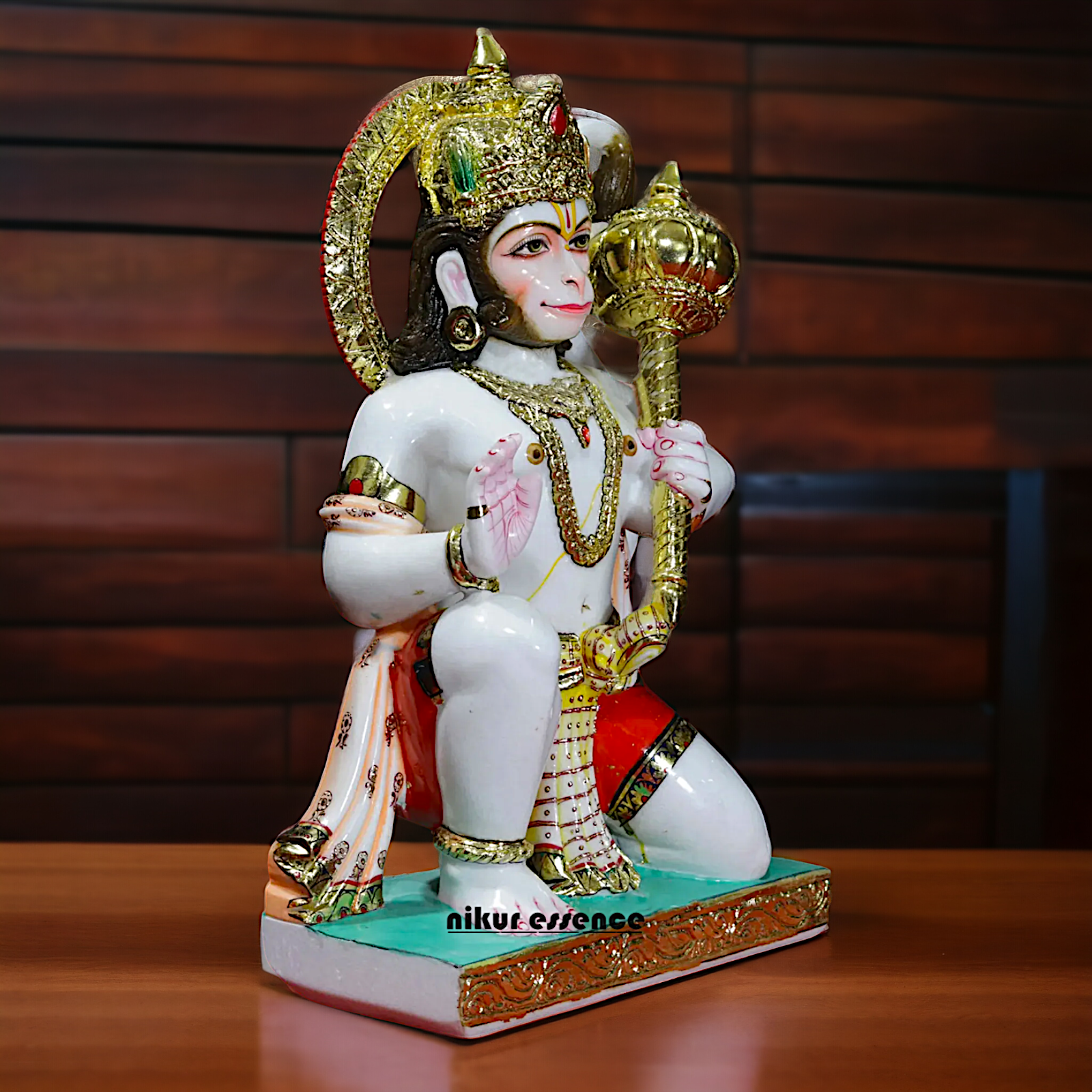 Large Hanuman with Gada Marble idol - 30 inches