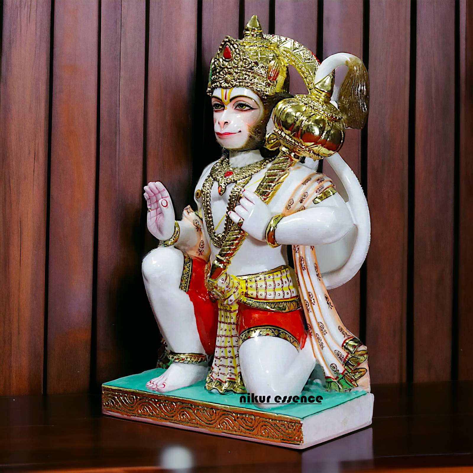 Large Hanuman with Gada Marble idol - 30 inches