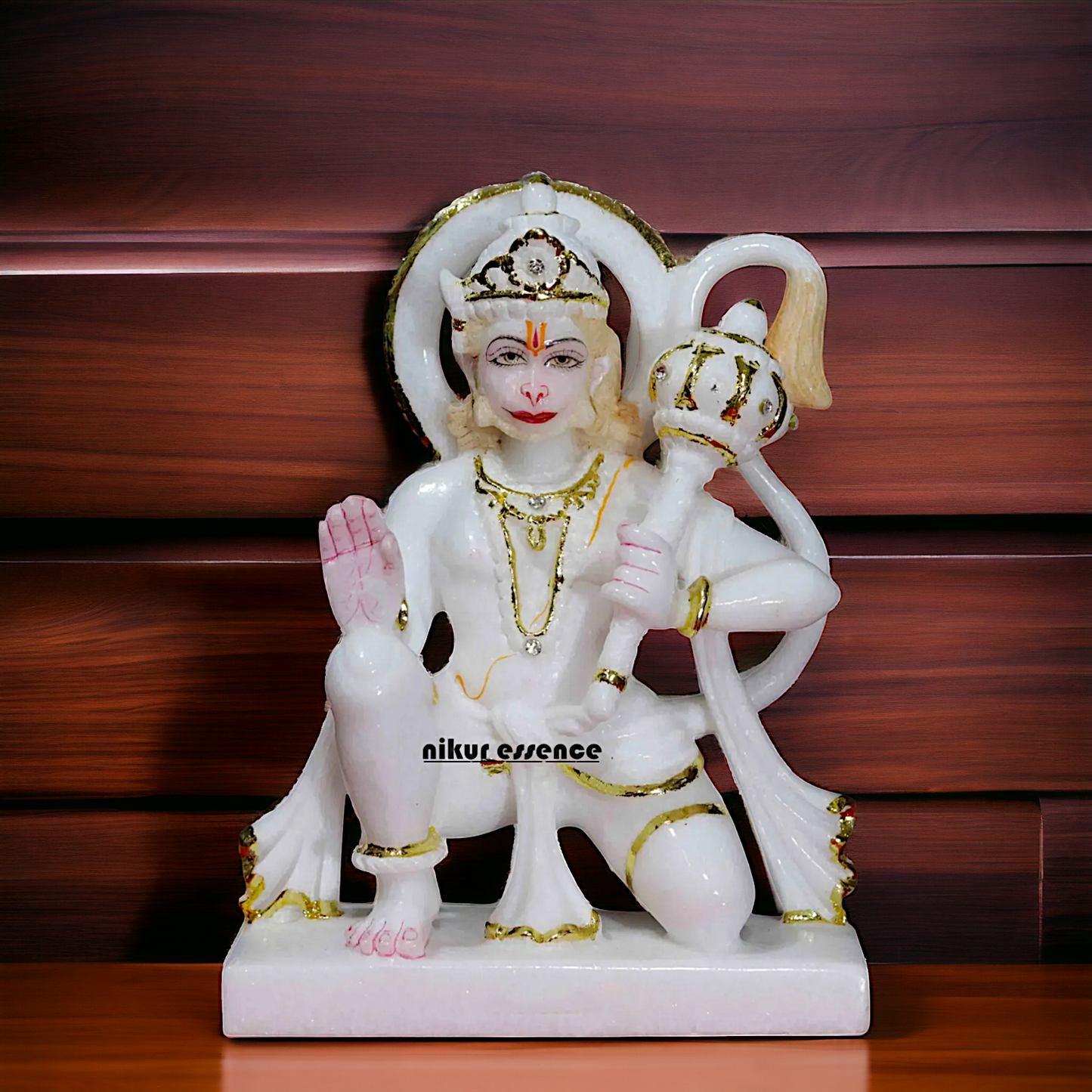 Hanuman Monkey God blessing Marble idol - 8 inches