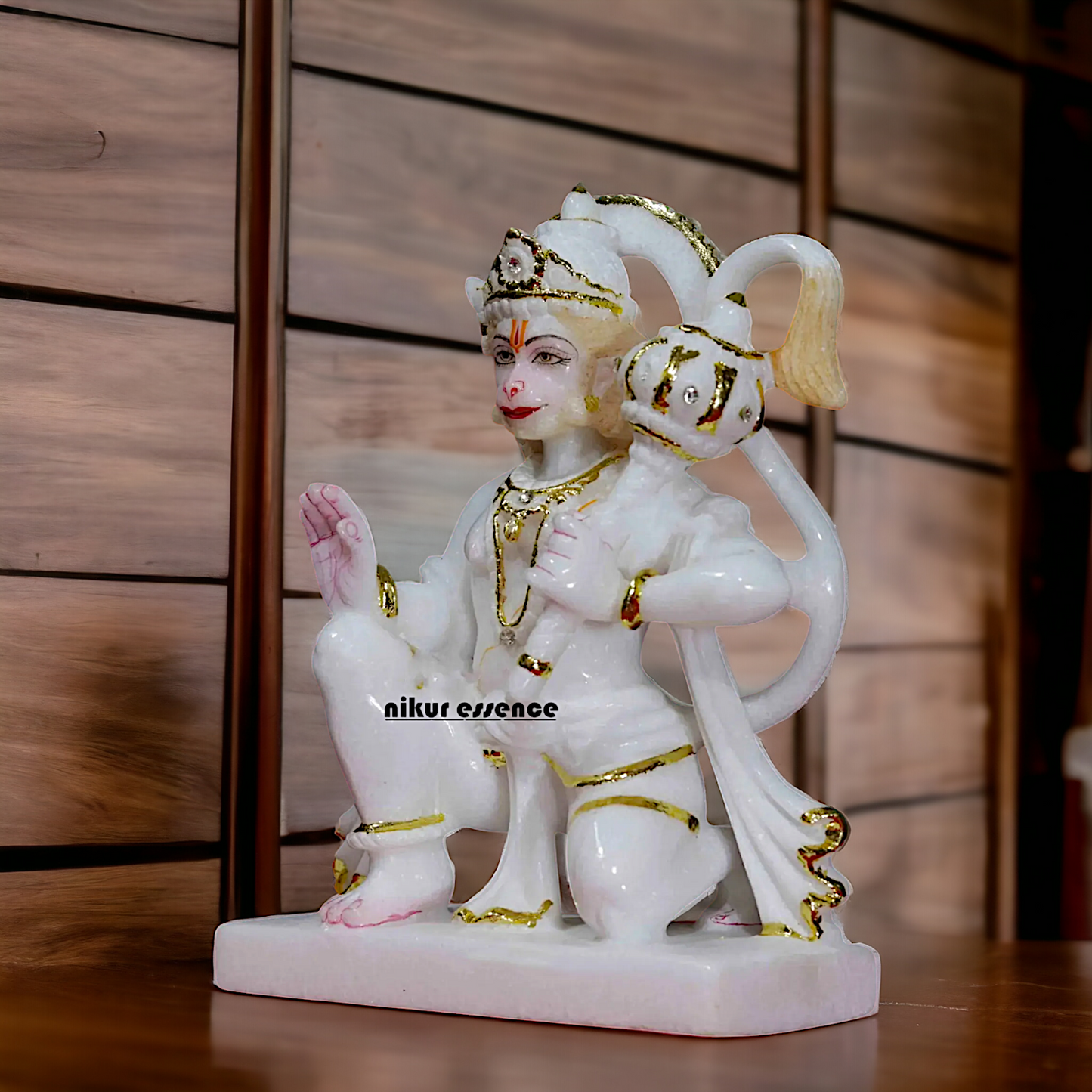 Hanuman Monkey God blessing Marble idol - 8 inches