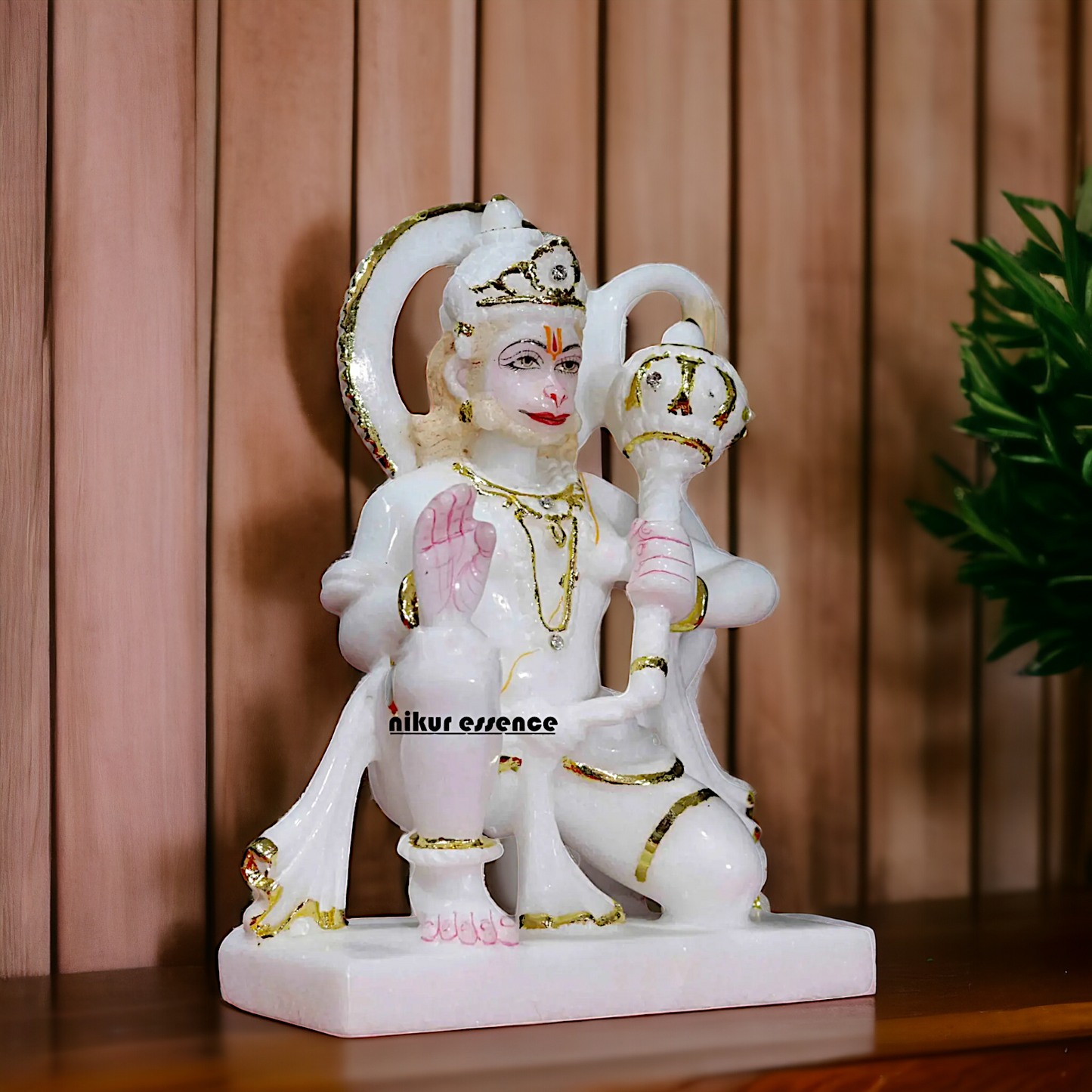 Hanuman Monkey God blessing Marble idol - 8 inches