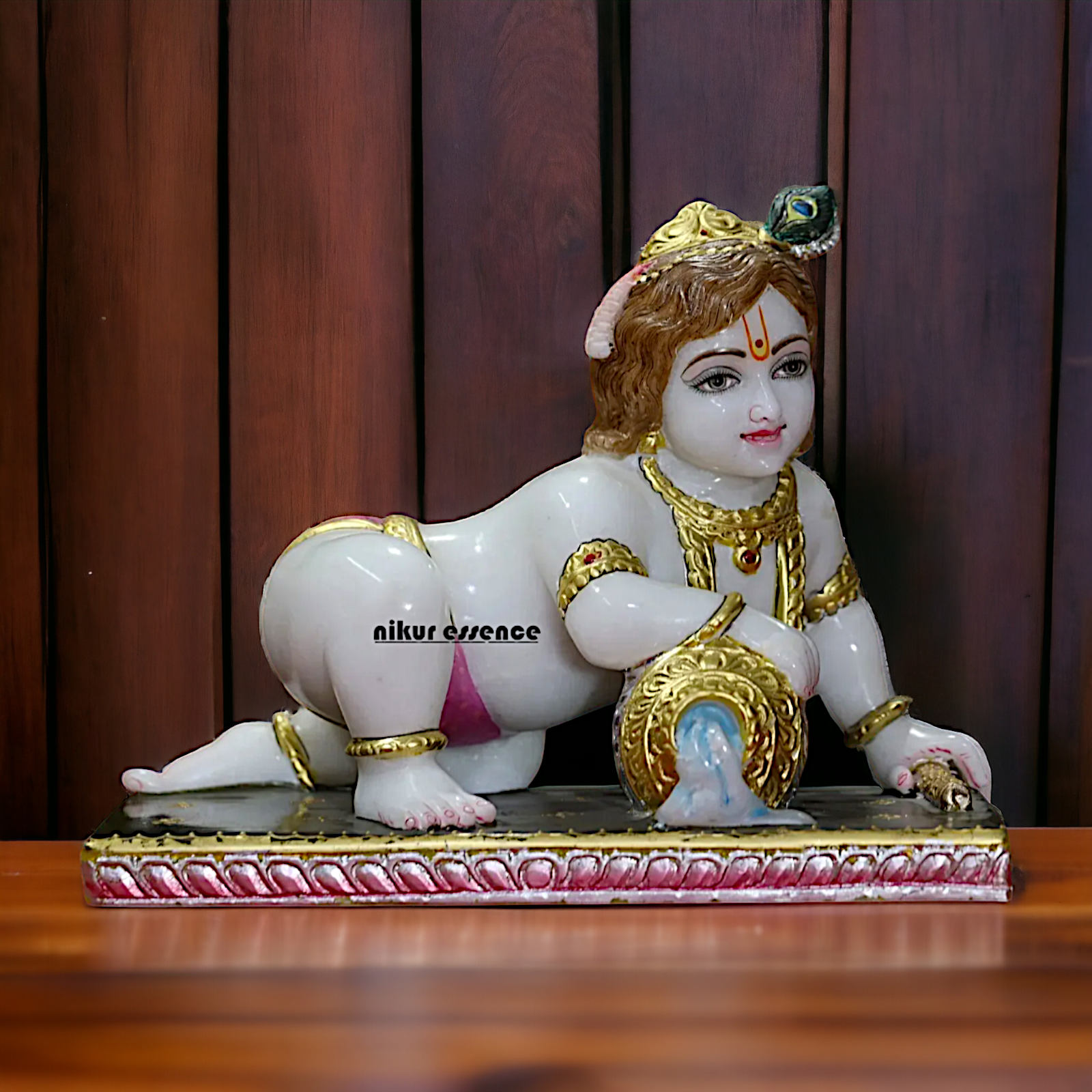 Bal Krishna with Matki Marble idol - 14 inches