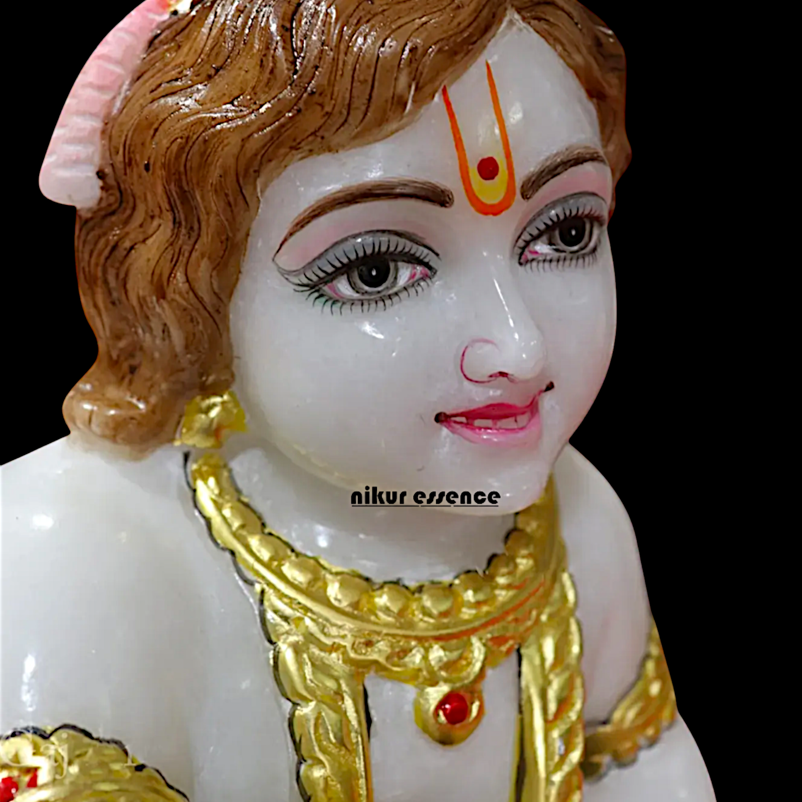 Bal Krishna with Matki Marble idol - 14 inches