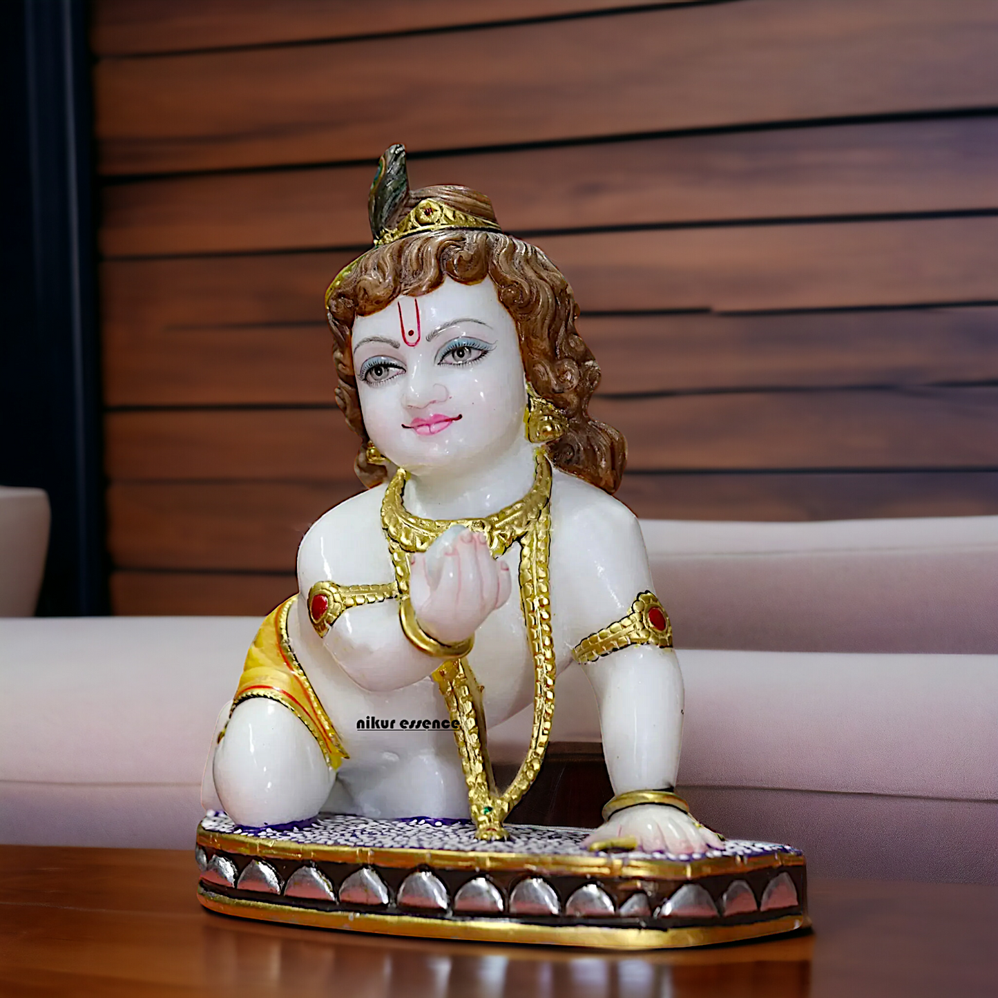 Marble Laddoo Gopal Krishna idol - 1 Feet