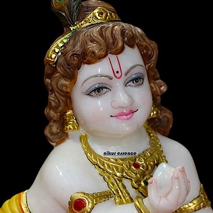 Marble Laddoo Gopal Krishna idol - 1 Feet