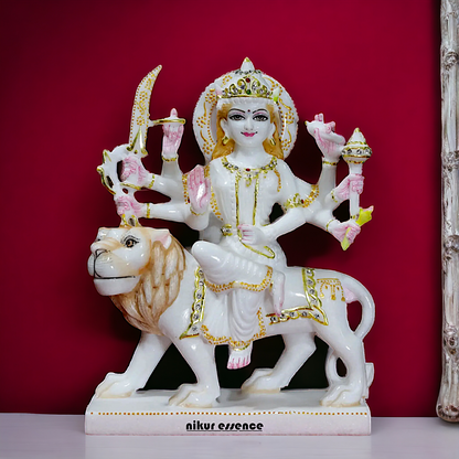 Durga Sherawali Maa Marble statue - 1 Feet