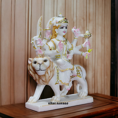 Durga Sherawali Maa Marble statue - 1 Feet