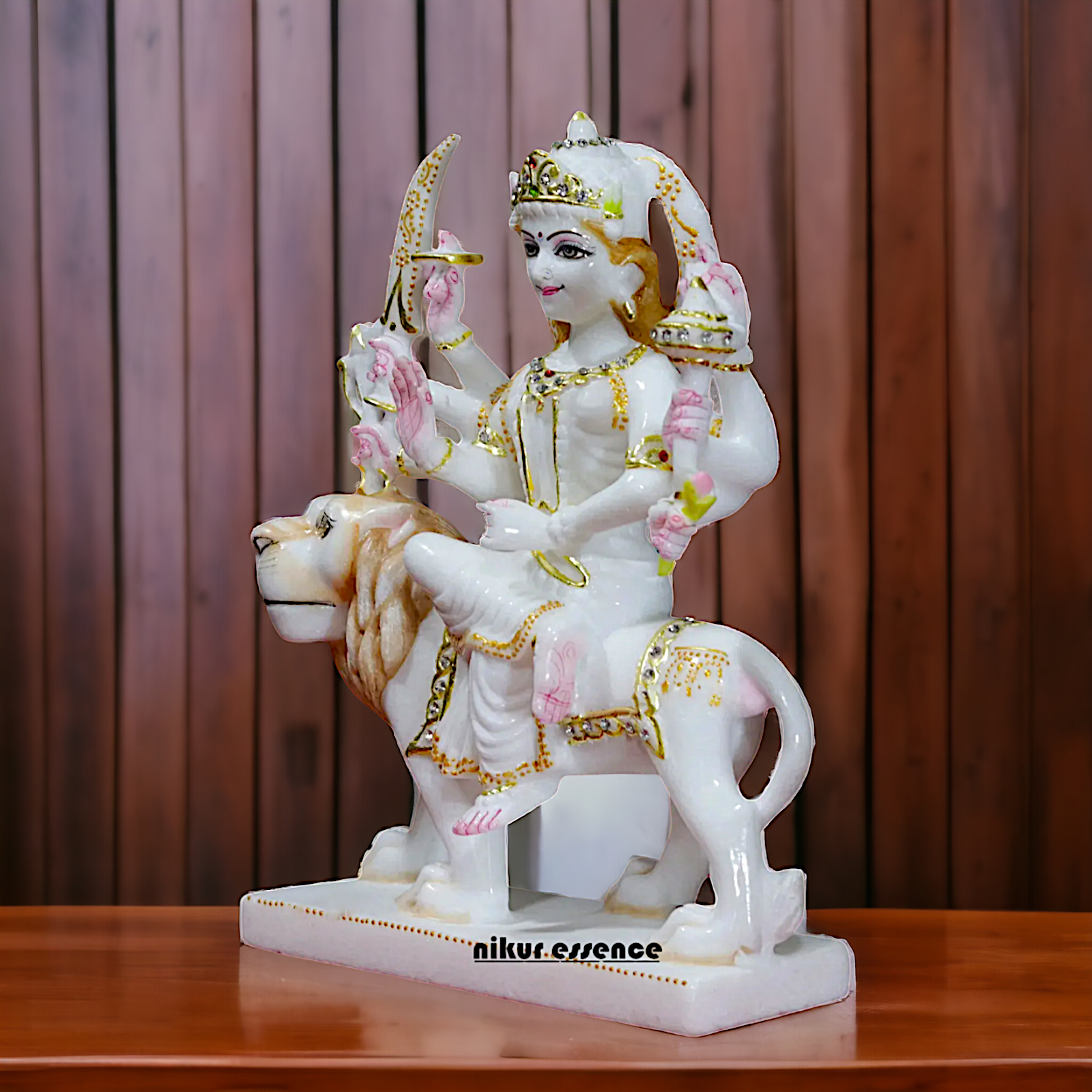 Durga Sherawali Maa Marble statue - 1 Feet