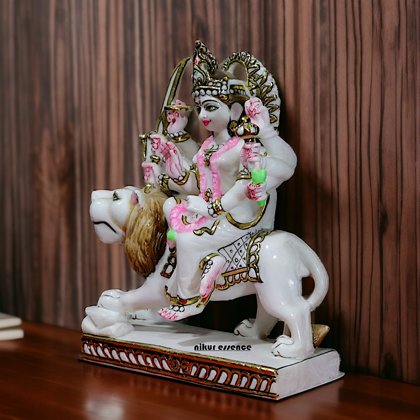 Marble Durga Mata statue - 12 inches