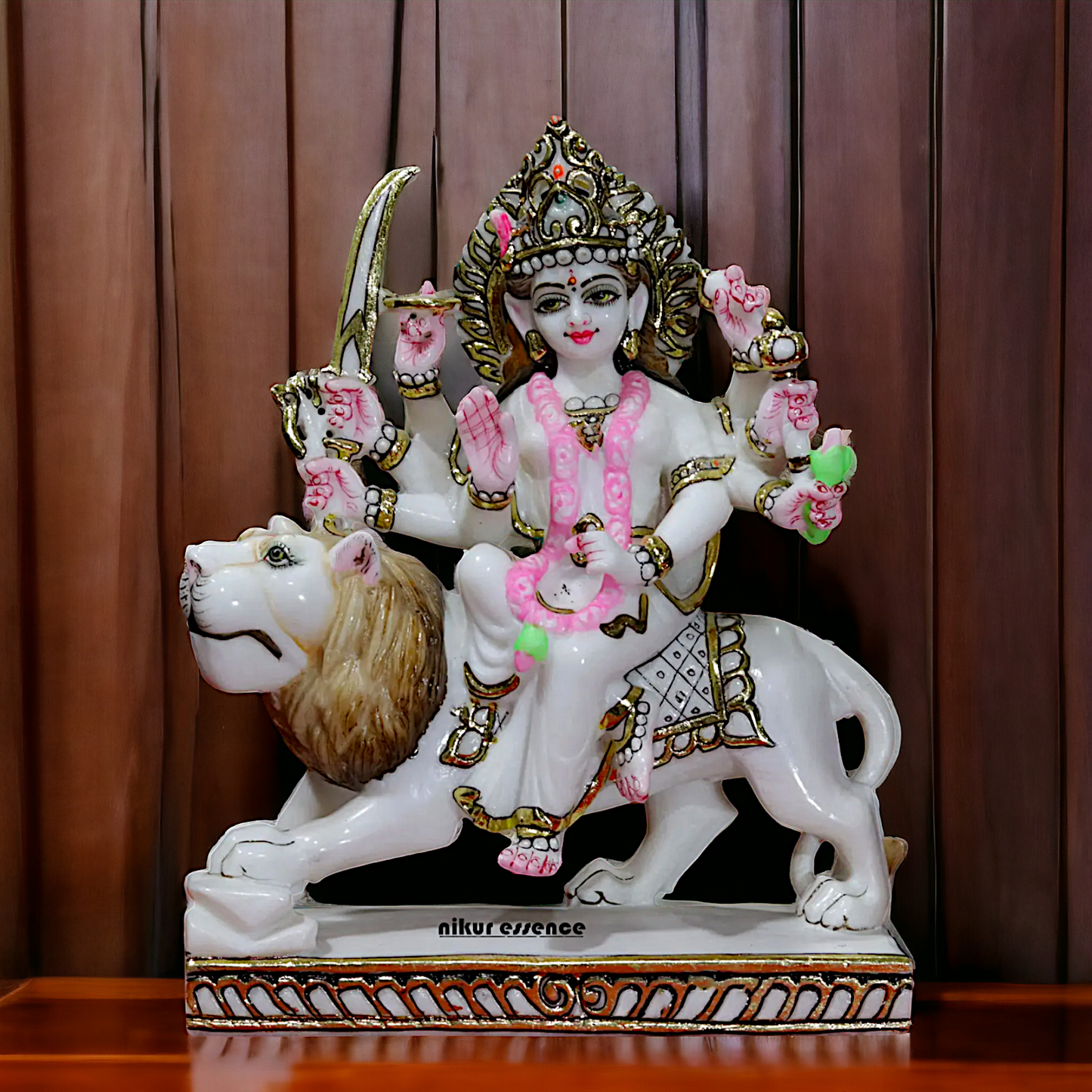 Marble Durga Mata statue - 12 inches