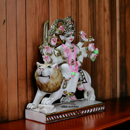 Marble Durga Mata statue - 12 inches