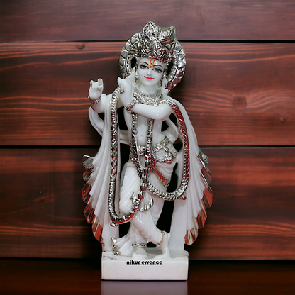 Krishna Standing Marble statue - 18 inches