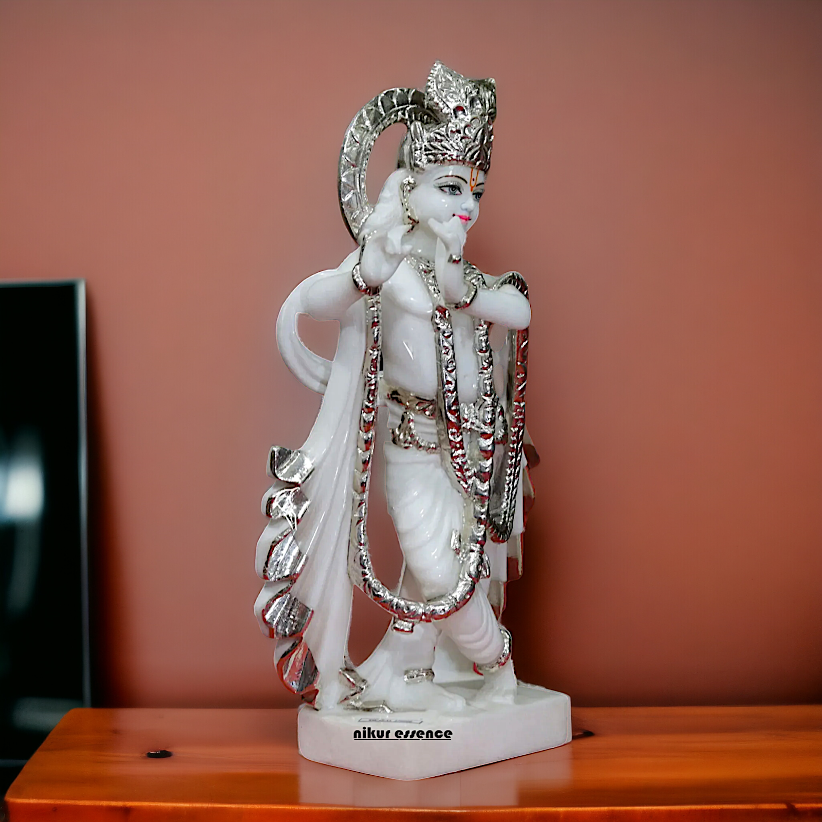 Krishna Standing Marble statue - 18 inches