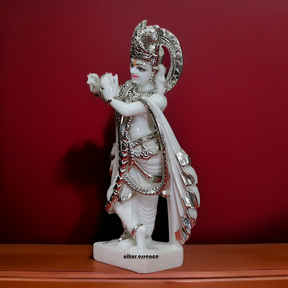 Krishna Standing Marble statue - 18 inches